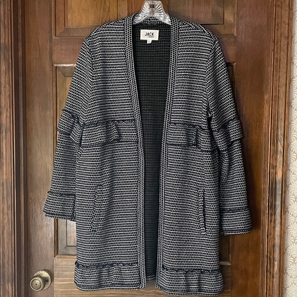 Jack by BB Dakota Jackets & Blazers - Jack by BB Dakota cardigan, black and white stretch, L, excellent condition